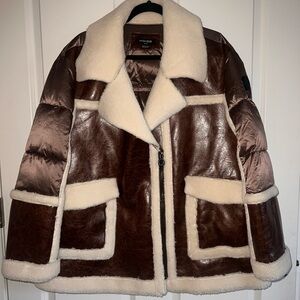 NOIZE Faux Leather Puffer